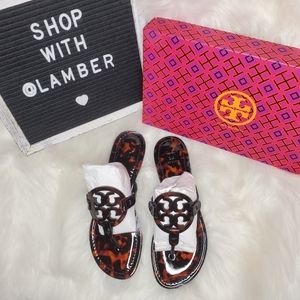 NIB Tory Burch Miller Sandals Tortoise Shell 7.5